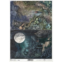Papier ryżowy ITD A4 R2320 ciemne, księżyc